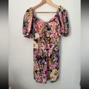 H&M Multicolor Floral Mini Dress Size Small